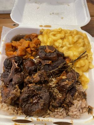 Oxtail meal close-up